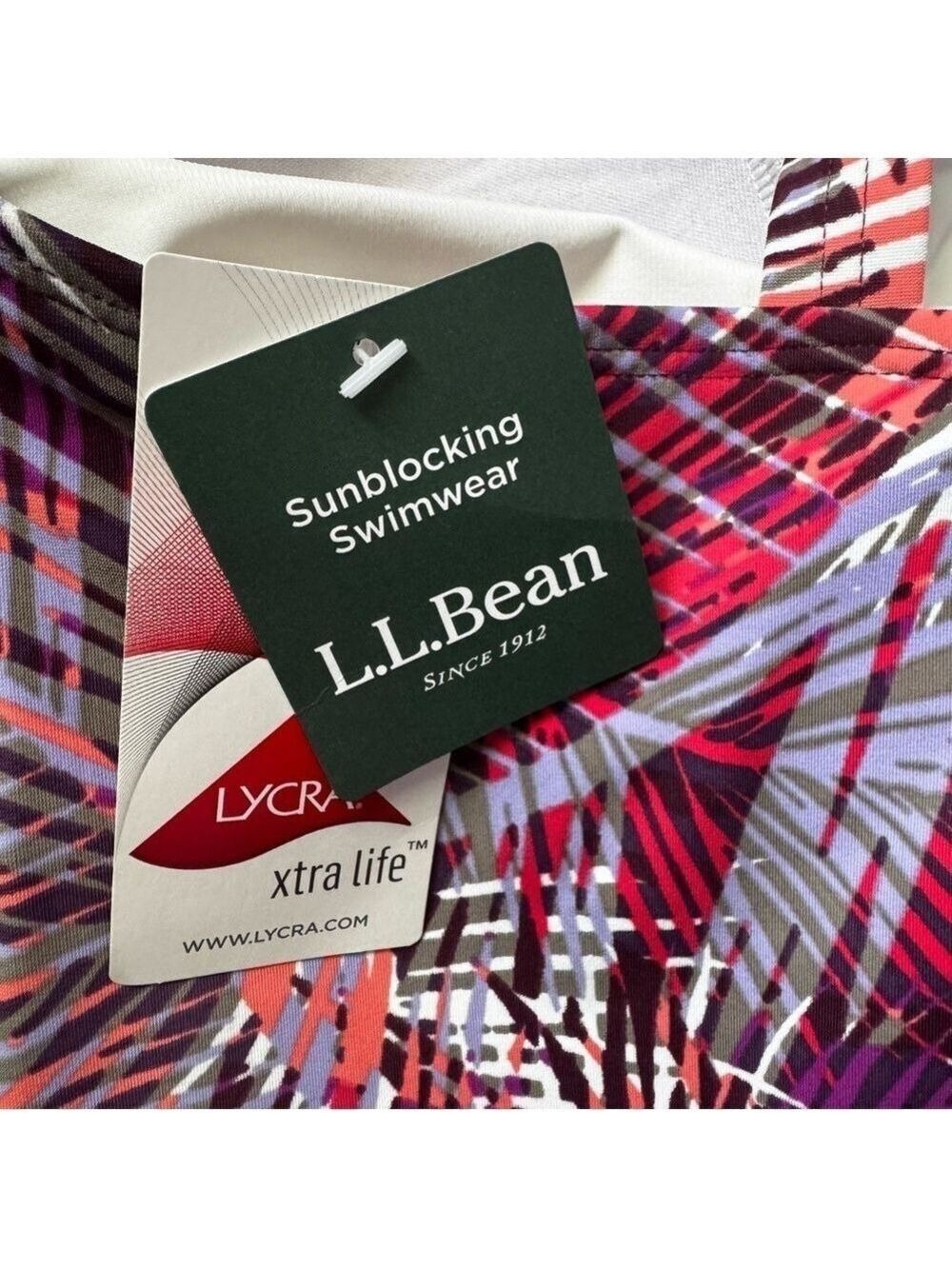 L.L. Bean Shaping Swimwear Tankini Top Print size 16 - Picture 6 of 11